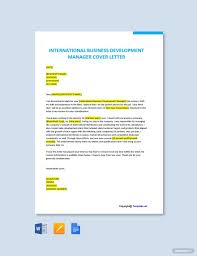 Free International Business Development Manager Cover Letter Template Ad Affiliate Business In 2020 Cover Letter Template Free Cover Letter Template Lettering