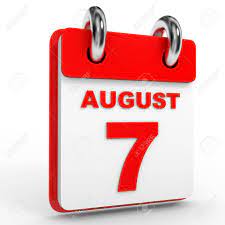 7 August Calendar On White Background 3d Illustration Stock Photo Picture And Royalty Free Image Image 50636981