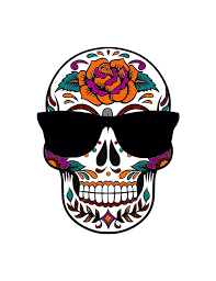 Black skull of pilot vector illustration. Mexican Skull With Sunglasses Photograph By Guillermo Lizondo