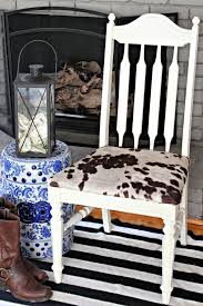 Udder Madness Chair Makeover Southern State Of Mind Blog By Heather Chair Makeover Diy Seating Cow Print Chair