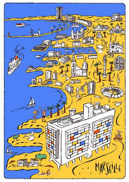 Philippe Doro Marseille Affiche Publiee Par Les Editions Parentheses Au Premier Plan La Cite Radieuse De Le Corbusier Turijn
