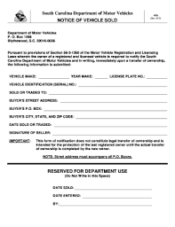 Bill Of Sale Form South Carolina Boat Bill Of Sale Templates ...