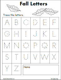 Uppercase Letter Tracing Fall Madebyteachers Alphabet Tracing Worksheets Lowercase Letters Practice Tracing Letters