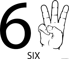 • number 0 • number 1 • number 2 • number 3 • number 4 • number 5 • number 6 • number 7 • number 8 • number 9 • number 10. Asl Number Six Coloring Pages Printable