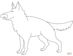 Free color page for moms and adults, choose from more than 250 color pages. Funny German Shepherd Coloring Page Free Printable Coloring Home