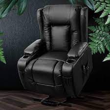 artiss electric recliner chair lift heated massage chairs lounge sofa leather health beauty massage nextfurniture