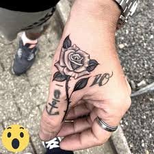 Pin By Erik On Tattoos Hand Tattoos For Guys Small Rose Tattoo Rose Hand Tattoo