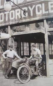 Vintage Indian Motorcycle Coming Out Of The Shop Bronx Ny Indian Motorcycle Vintage Indian Motorcycles Vintage Motorcycles