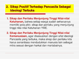Aug 10, 2021 · bentuk sikap positif terhadap sistem pemerintahan indonesia di lingkungan keluargaada beberapa wujud sikap positif pada mekanisme pemerintah indonesia di lingkungan keluarga, warga dan sekolah. Menampilkan Sikap Positif Terhadap Pancasila Sebagai Ppt Download