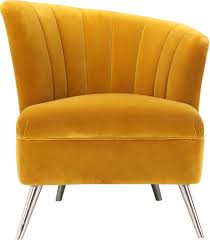 Carmela Yellow Right Side Accent Chair In 2020 Yellow Accent Chairs Accent Chairs Furniture