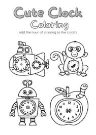 This clock worksheet needs no coloring. Clock Coloring Worksheets Teaching Resources Tpt