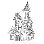 Creepy houses spooky house cat houses halloween drawings halloween art simple house drawing haunted house drawing 5th grade art online. Learn How To Draw A Spooky Haunted House Halloween Step By Step Drawing Tutorials