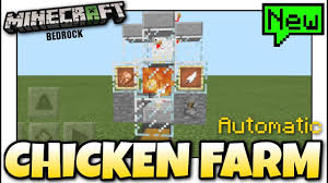 To begin, create the base of the farm as pictured below. Minecraft Bedrock Automatic Chicken Farm Tutorial Ps4 Mcpe Xbox Windows Switch Youtube