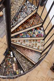 Epoxy Resin Spiral Staircase Full Of Amazing Trinkets Shed Home Stairs Diy Art Projects