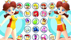 Mario & Sonic at the Olympic Games Tokyo 2020 - All Daisy Outfits - YouTube