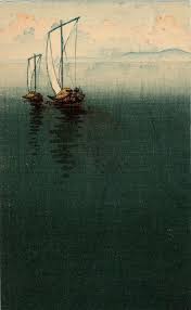 Boat On The Water From An Unidentified Series Japanese Art Japanese Woodblock Printing Japanese Drawings