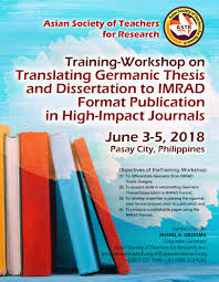 • understand the imrad structure • enumerate the general content of each. Asean Research Organization Training Workshop On Translating Germanic Thesis And Dissertation To Imrad Format Publication In High Impact Journals 2019