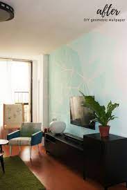 Tv Wall Diy Faux Wallpaper Home Decor Accent Wall Project On A Budget Living Room Makeover Living Room On A Budget Living Room Remodel