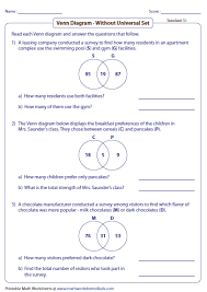 Venn Diagram Word Problems No Universal Set Word Problems Venn Diagram Word Problem Worksheets