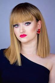 Peruka syntetyczna Hilda, long bob, mix ciepłych słowiańskich blondów na  odroście Peruki Świata