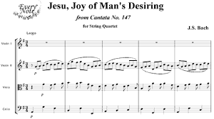 Religious Jesu Joy Of Man S Desiring J S Bach Chamber Sheet Music Download