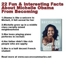 22 Fun Interesting Facts About Michelle Obama From Becoming Michelle Obama Book Summaries Obama