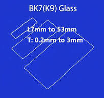 BK7(K9) Optical Glass Plates L7mm to 53mm - 7mm x 6.4mm x 0.5mm(10pcs）