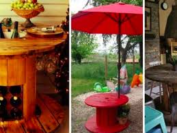 Et si cette année vous décidiez d'acheter une nouvelle table de jardin pour votre salon de jardin ? 64 Manieres De Transformer Un Touret En Super Meuble