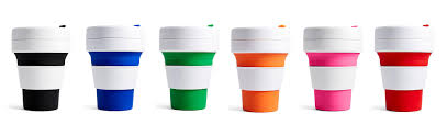 I witnessed friends and workmates carrying their reusable coffee cups in disposable cardboard trays. Review Stojo Reusable Coffee Cups Nanosphere