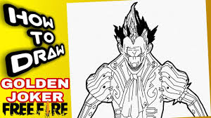 This is one of my two favorite split comic book characters that i have made. How To Draw Golden Joker Free Fire Easy Step By Step Como Dibujar Al Joker Dorado Youtube