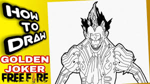 Easy how to draw a free fire joker bundle with word drawing techniques just friend keep supporting this channel, by. How To Draw Golden Joker Free Fire Easy Step By Step Como Dibujar Al Joker Dorado Youtube