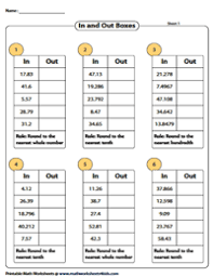 rounding decimals worksheets