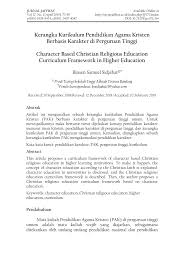 Contoh jurnal ilmiah pendidikan jurnal doc. Pdf Kerangka Kurikulum Pendidikan Agama Kristen Berbasis Karakter Di Perguruan Tinggi