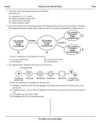 Generally in animal cell mitosis only occurs in diploid. Mitosis And Meiosis Quiz 9