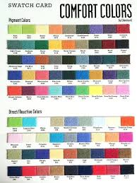 Comfort Colors Color Chart 2016 Beautiful Fort Colors Chart
