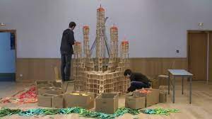 Domino With Kapla And Citiblocs 5 Towers Collapse Animation Enfant Kapla Animation