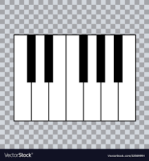 piano chords or piano key notes chart on white