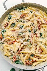 Drummond crumbles in the sausage . Creamy Tuscan Italian Sausage Pasta The Recipe Critic
