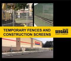 Whether a vinyl pool fence, viny. Temporary Construction Security Fence Installations Seegars Fence Company