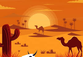 Check out our desert scene drawing selection for the very best in unique or custom, handmade well you're in luck, because here they come. Hot Desert Drawing Colored Cartoon Design Free Vector In Adobe Illustrator Ai Ai Format Encapsulated Postscript Eps Eps Format Format For Free Download 2 36mb