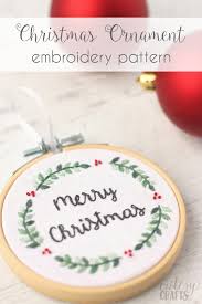 Cross stitch pattern christmas bear. Merry Christmas Ornament Tutorial Free Christmas Embroidery Designs