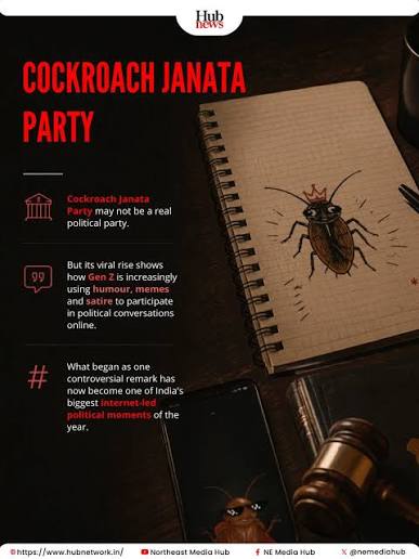 Cockroach Janata Party (CJP), a satirical online political movement founded  by Boston University student Abhijeet Dipke, has gone viral across India  following controversial remarks made by CJI Surya Kant during a Supreme