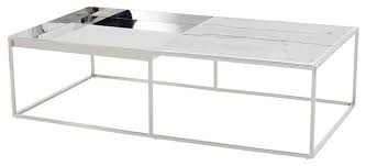 Match your unique style to your budget with a brand new contemporary white coffee tables to transform the look of your room. Corbett Rectangle Coffee Table Chrome Coffee Table Modern White Marble Top Contemporary Coffee Tables By Mod Space Furniture Houzz