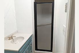 Gather the following supplies to implement this method How To Paint A Shower Door Frame On The Cheap Lovely Etc