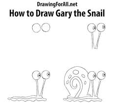 How To Draw Gary The Snail From Spongebob Spongebob Drawings Cartoon Drawings Cute Easy Drawings