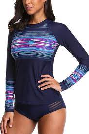 Women S Long Sleeve Rashguard Upf 50 Rash Guard Swim Shirt Swimsuit Top Navy Cx18596k63m Long Sleeve Rashguard Swim Shirts Swim Rash Guard