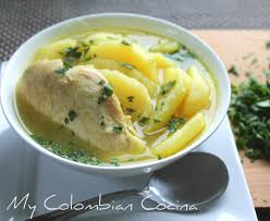 Los ingredientes del caldo de pollo. My Colombian Cocina Caldo De Pollo Con Papa