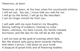 Tomorrow At Dawn Victor Hugo Quotes Words Keats Quotes