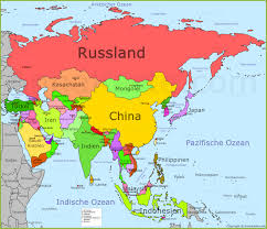 Im norden grenzt der staat an china und laos an myanmar. Asien Karte Annakarte Com