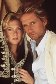 Michael Douglas as Jack Colton & Kathleen Turner as Joan Wilder in"The  Jewel of the Nile" (1985).
